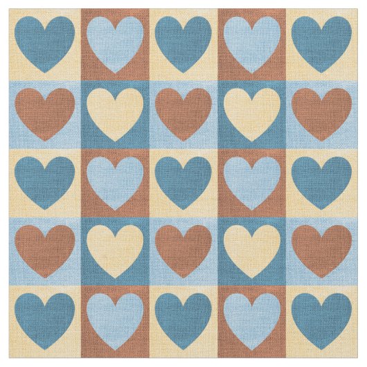 Country Chic Hearts Muster Stoff (Nahaufnahme)