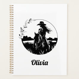 Country Chic Horse Cowgirl Western Personalisiert Planer