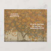 Country Chic Korallenbaum Altes Holz Save the Date Ankündigungspostkarte (Rückseite)