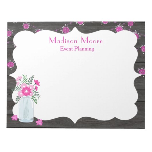 Country Chic Light Strings Eventplaner Notizblock (Vorderseite)