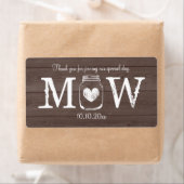 Country chic Maurer Glas Hochzeitswasser Flasche E (Insitu)