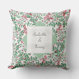 Country Chic Mistletoe Wasserfarbe Handgemalt Kissen