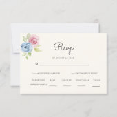 Country chic pastel and cream Wedding RSVP (Vorderseite)