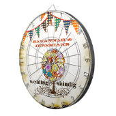Country Chic Rustic Circle of Liebe Dart Board Dartscheibe (Vorderseite rechts)