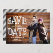 Country Chic Rustikales Save the Date Foto (Vorne/Hinten)