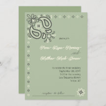 Country Chic Sage Green Moderne Western Hochzeit