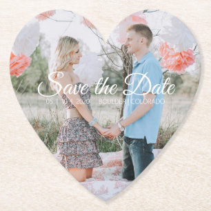 Country Chic   Save the Date Foto Untersetzer
