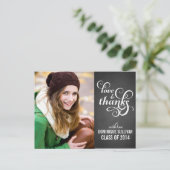 Country Chic Script Abschluss Vielen Dank Postcard Postkarte (Stehend Vorderseite)