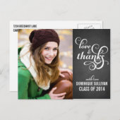 Country Chic Script Abschluss Vielen Dank Postcard Postkarte (Vorne/Hinten)