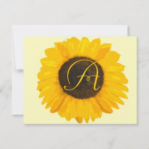 Country Chic Sunflower Response Card RSVP Karte