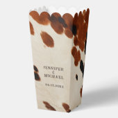 Country Chic Western Wedding Popcorn Gevor Box Geschenkschachtel (Rückseite)