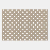 Country Chic White On Faux Brown Kraft Paper Geschenkpapier Set (Vorderseite 3)