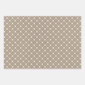 Country Chic White On Faux Brown Kraft Paper Geschenkpapier Set (Vorderseite)