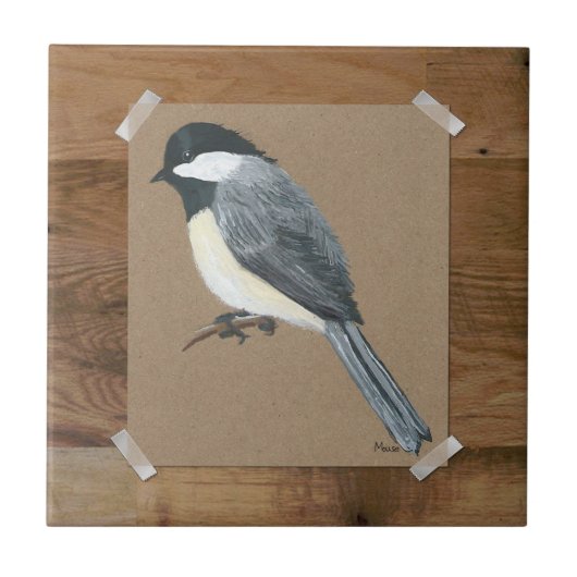 Country Chickadee Tile Fliese (Vorderseite)