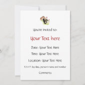 Country Chicken & Rooster Barn Szene Custom Einlad Einladung (Rückseite)