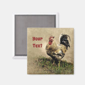 Country Chicken Rooster Magnet (Vorderseite/Rückseite)