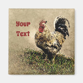 Country Chicken Rooster Magnet (Vorne)