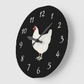 Country Chicken Wall Clock Große Wanduhr (Winkel)