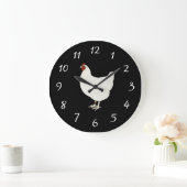 Country Chicken Wall Clock Große Wanduhr (Zuhause)