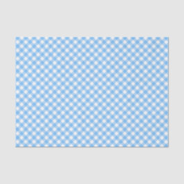 Country Chill Pastel Baby Blue Gingham Seidenpapier
