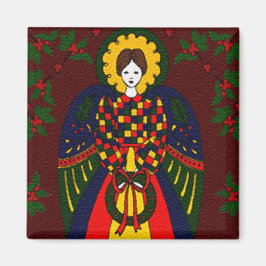 Country Christmas Angel Magnet