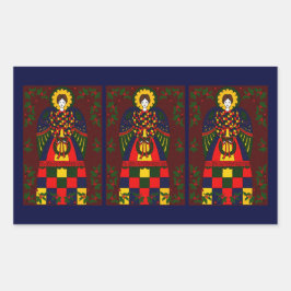 Country Christmas Angel Sticker