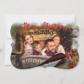 Country Christmas Bulletin Board Foto Extravagante Einladung (Vorderseite)