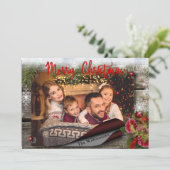 Country Christmas Bulletin Board Foto Postkarte (Stehend Vorderseite)