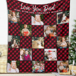 Country Christmas Custom Red Kariert Foto Collage Fleecedecke<br><div class="desc">Liebe Vater! Feiern Sie Ihren Vater, Mama oder Großeltern und geben Sie ein besonderes Geschenk mit diesem maßgeschneiderten Foto Collage Rot Büffel karierte Decke. Dieses einzigartige Foto Collage Decke ist das ideale Geschenk für Weihnachten oder Familienurlaub. Text : "Liebe Ihr Vater" kann personalisiert sein für Familie, Mama, Vater, Oma, Großeltern...</div>