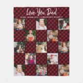 Country Christmas Custom Red Kariert Foto Collage Fleecedecke (Vorderseite)