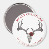 Country Christmas Deer Head Rentier Skull Antlers Magnet (Vorderseite/Rückseite)