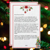 Country Christmas Family Newsletter Briefpapier