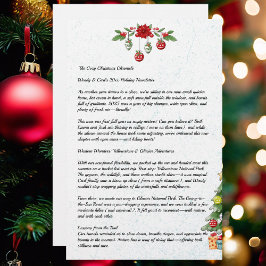 Country Christmas Family Newsletter Doppelseitig Briefpapier