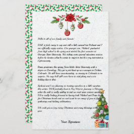 Country Christmas Family Newsletter - Ihr Text-Sta Briefpapier