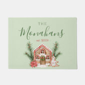 Country Christmas Gingerbrett House Fußmatte (Vorderseite)