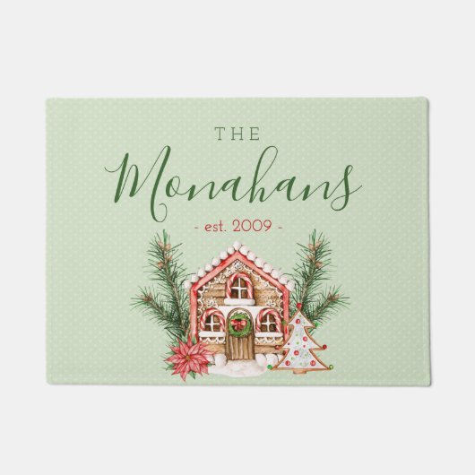 Country Christmas Gingerbrett House Fußmatte (Vorderseite)