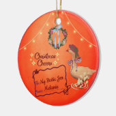 Country Christmas Goose Ornament - rustic gift tag (Links)