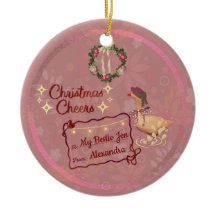Country Christmas Goose Ornament - rustic gift tag