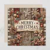 Country Christmas Grußkarte Feiertagskarte (Vorne/Hinten)