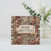 Country Christmas Grußkarte Feiertagskarte (Stehend Vorderseite)