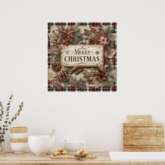 Country Christmas Poster (Küche)