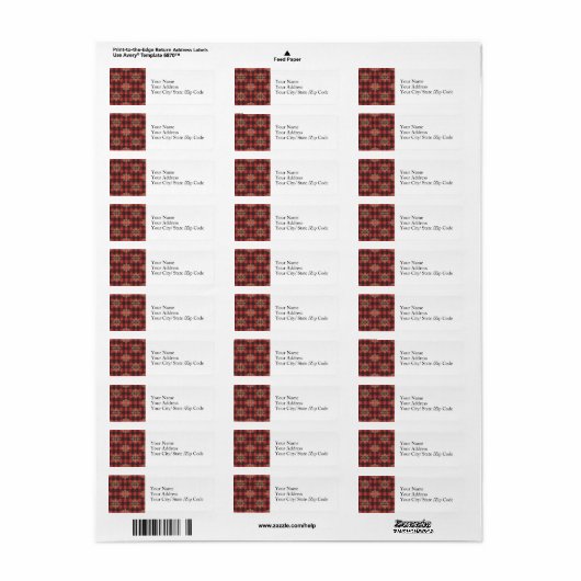 Country Christmas Return Address Label (Vorne)