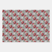 Country Christmas Rustic Holiday Buffalo Kariert W Geschenkpapier Set (Vorderseite 3)