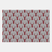 Country Christmas Rustic Holiday Buffalo Kariert W Geschenkpapier Set (Vorderseite 2)