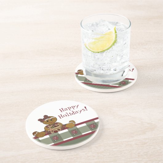 Country Christmas Sandstone Untersetzer (Seite)