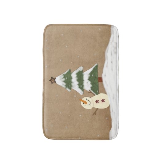 Country Christmas Tree Bath Mat Badematte (Vorderseite Vertikal)