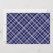 Country Christmas Tree Blue Kariertes Weihnachtsfe Einladung (Rückseite)