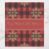 Country Christmas Wine Label – Rustic Design Weinetikett (Einzelnes Label)