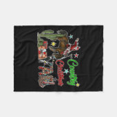Country Christmas Y'all Cowboy Boots Merry Christm Fleecedecke (Vorderseite (Horizontal))
