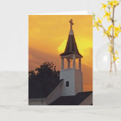 Country Church Karte (Gelbe Blume)